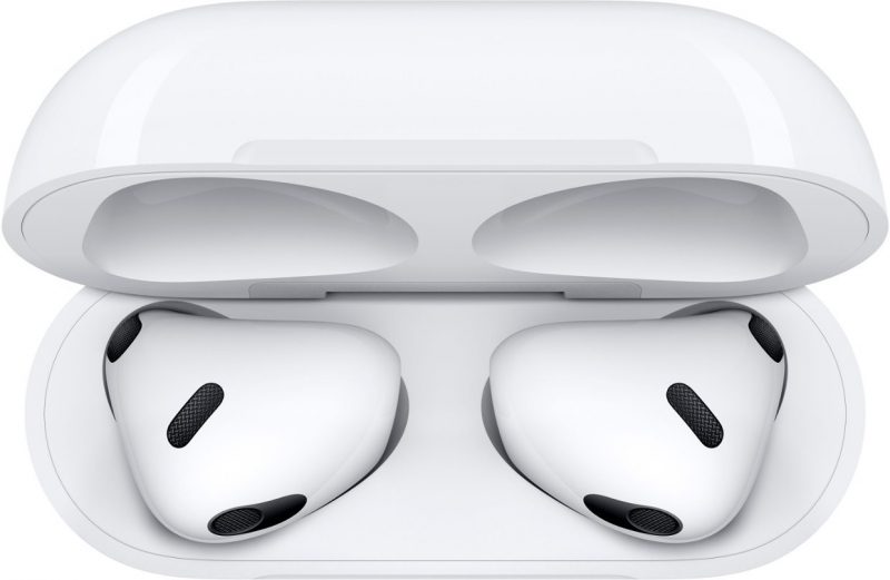 Apple - AirPods (3rd generation) with Lightning Charging Case - White - Image 5