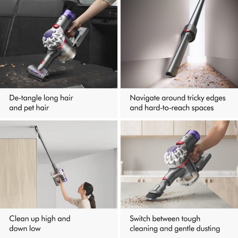 Dyson - V8 Cordless Vacuum with 6 accessories - Silver/Nickel - Image 11