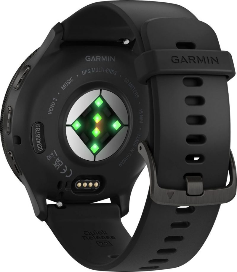 Garmin - Venu 3 GPS Smartwatch 45 mm Fiber-reinforced polymer - Stainless Steel - Image 2