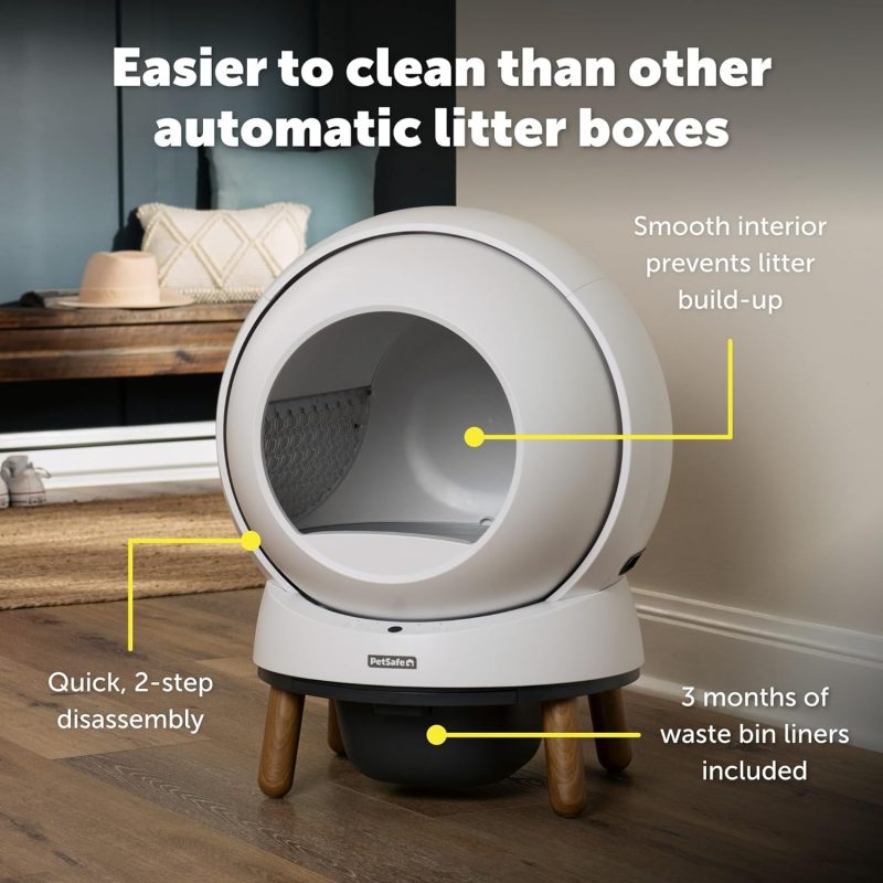 PetSafe ScoopFree SmartSpin Automatic Self-Cleaning Cat Litter Box – Advanced Odor Control – App Controlled with Health Monitoring – Works with Any Litter – Up to 2 Weeks of Hands-Free Cleaning - Image 5