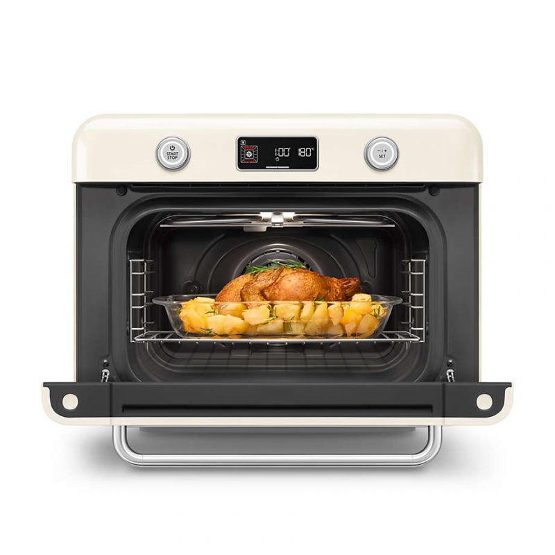 SMEG Cream Countertop Air Fry Oven With Steam - Image 8